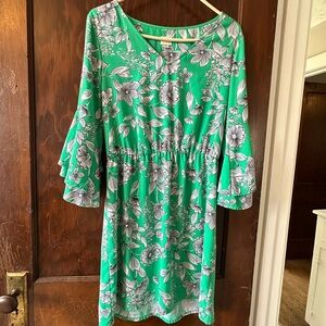 Floral Green Dress
